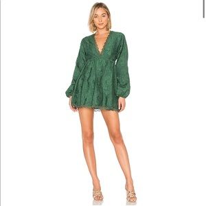 House of Harlow x Revolve Edwin Dress Emerald NWOT